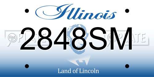 2848SM Illinois License Plate