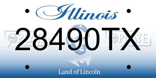 28490TX Illinois License Plate