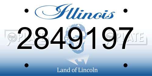 2849197 Illinois License Plate