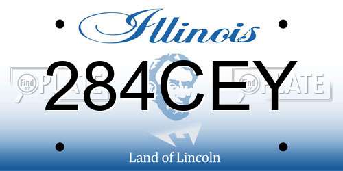 284CEY Illinois License Plate