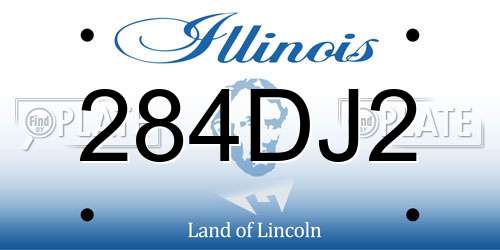 284DJ2 Illinois License Plate