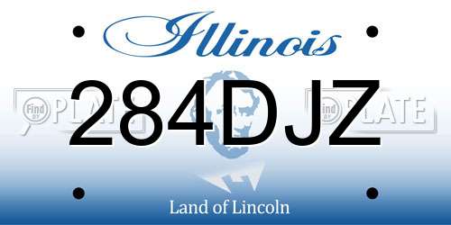 284DJZ Illinois License Plate