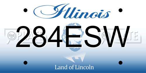 284ESW Illinois License Plate