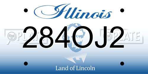 284OJ2 Illinois License Plate