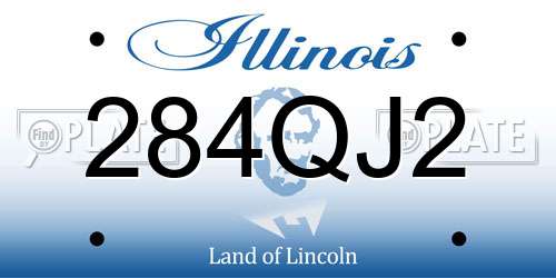 284QJ2 Illinois License Plate