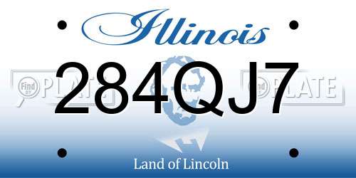 284QJ7 Illinois License Plate