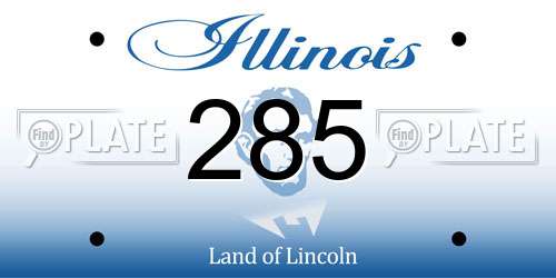285 Illinois License Plate