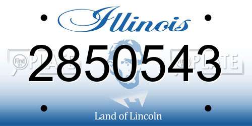 2850543 Illinois License Plate