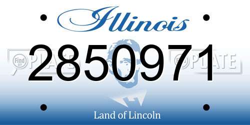 2850971 Illinois License Plate