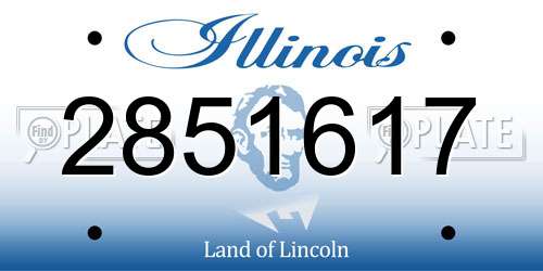 2851617 Illinois License Plate