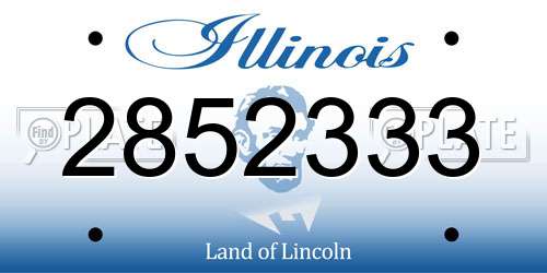 2852333 Illinois License Plate