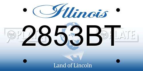 2853BT Illinois License Plate