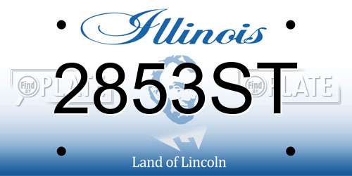 2853ST Illinois License Plate