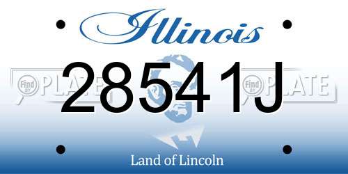 28541J Illinois License Plate