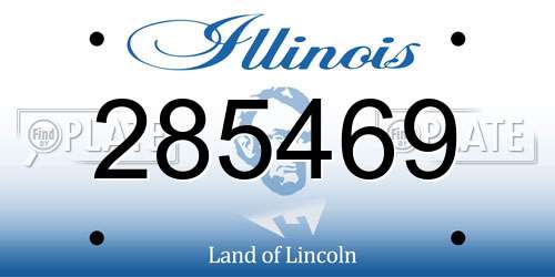 285469 Illinois License Plate