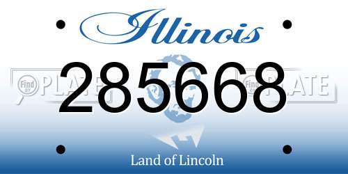 285668 Illinois License Plate