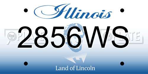 2856WS Illinois License Plate