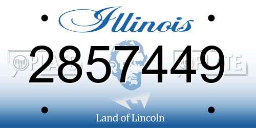 2857449 Illinois License Plate