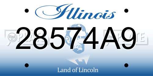 28574A9 Illinois License Plate