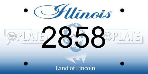 2858 Illinois License Plate