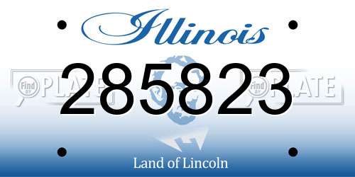 285823 Illinois License Plate