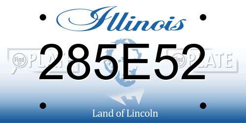 285E52 Illinois License Plate