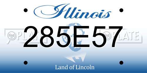 285E57 Illinois License Plate