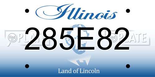 285E82 Illinois License Plate