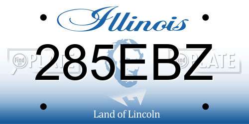285EBZ Illinois License Plate