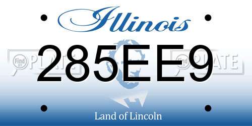285EE9 Illinois License Plate