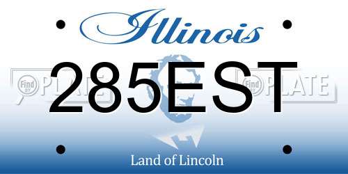 285EST Illinois License Plate