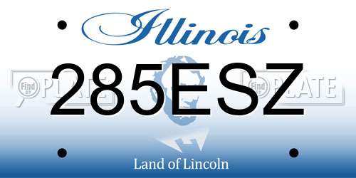 285ESZ Illinois License Plate
