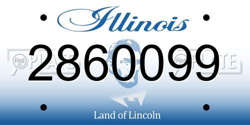 2860099 Illinois License Plate