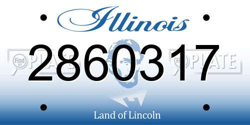 2860317 Illinois License Plate