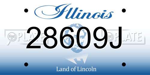 28609J Illinois License Plate