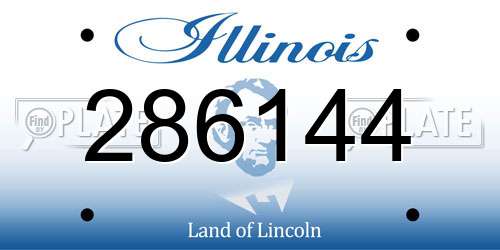 286144 Illinois License Plate