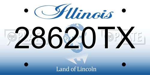 28620TX Illinois License Plate