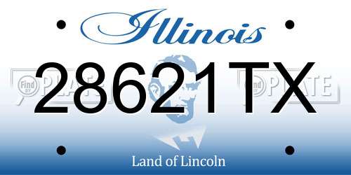 28621TX Illinois License Plate