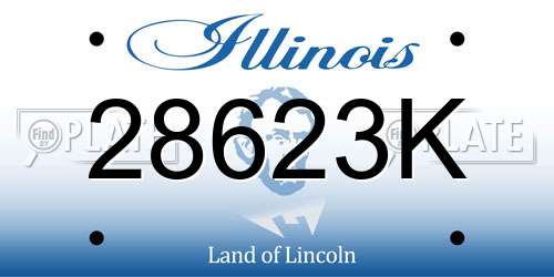 28623K Illinois License Plate