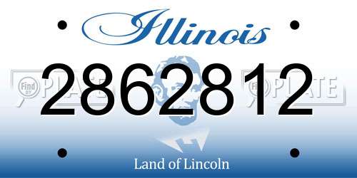 2862812 Illinois License Plate