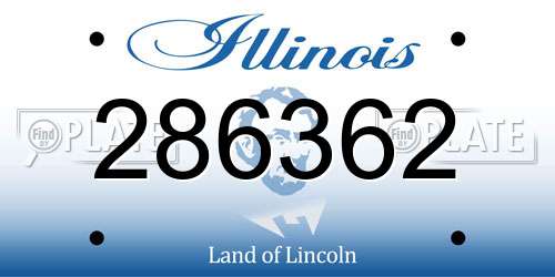 286362 Illinois License Plate