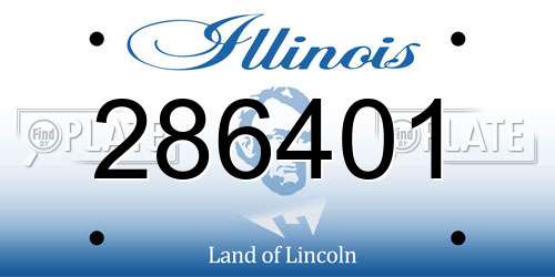 286401 Illinois License Plate