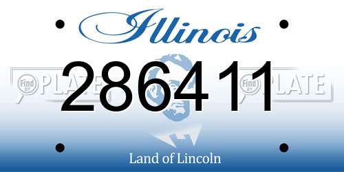 286411 Illinois License Plate