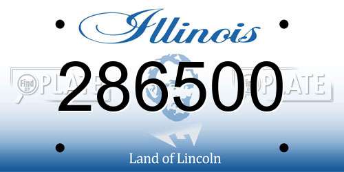 286500 Illinois License Plate