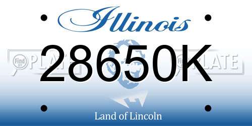 28650K Illinois License Plate