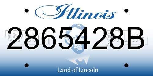 2865428B Illinois License Plate