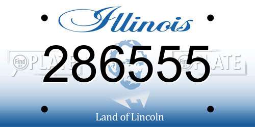 286555 Illinois License Plate