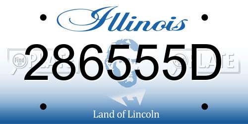 286555D Illinois License Plate