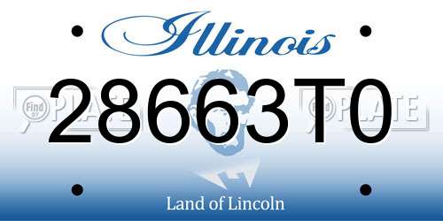28663T0 Illinois License Plate