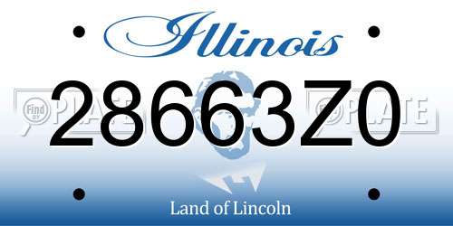 28663Z0 Illinois License Plate